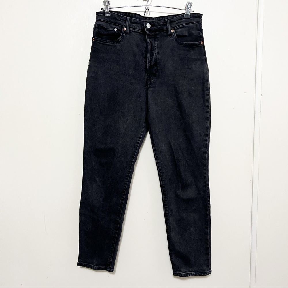 H&M Straight Leg Jeans Faded Vintage Black 10